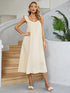 ruffled-v-neck-midi-dress Sophia's Trends - Sophia's Style-Cream-S